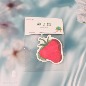 New Product Plantable Seed Paper Card Strawberry Seed Paper Card