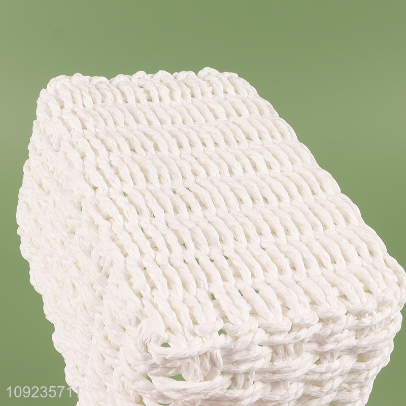 High Quality Paper Rope Storage Basket Multi-Purpose Woven Storage Basket
