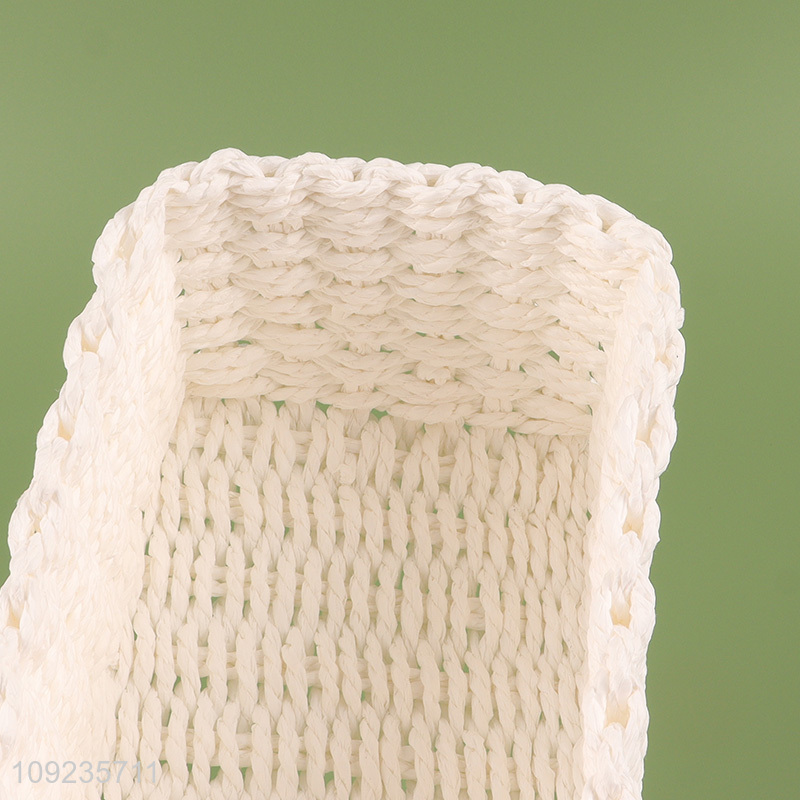 High Quality Paper Rope Storage Basket Multi-Purpose Woven Storage Basket