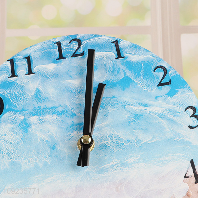 Wholesale Beach Wall Clock Battery Operated Wall Clock for Bathroom Decor