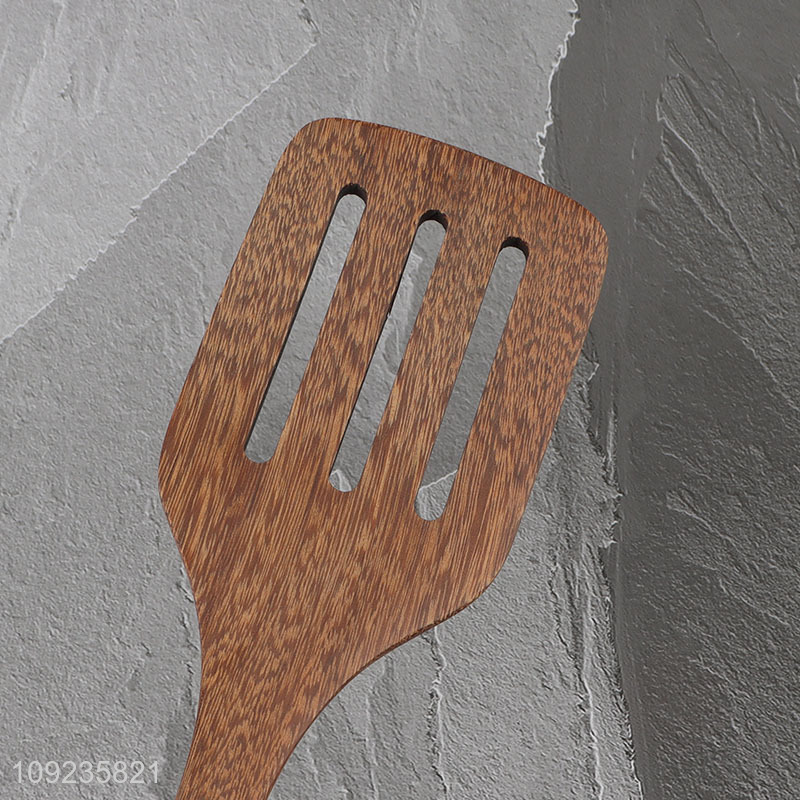 High Quality Natural Wooden Slotted Turner Wooden Slotted Spatula