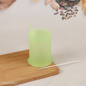 New Product 5Oz 150ML Silicone Baby Training Cup with Lid & Straw