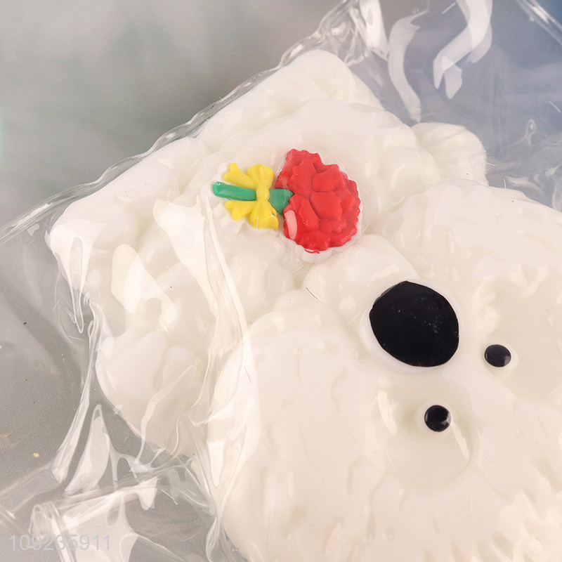 Hot selling puppy shape tpr squeeze toys anti-stress toys for kids adult