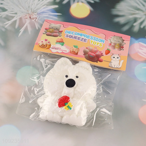 Hot selling puppy shape tpr squeeze toys anti-stress toys for kids adult