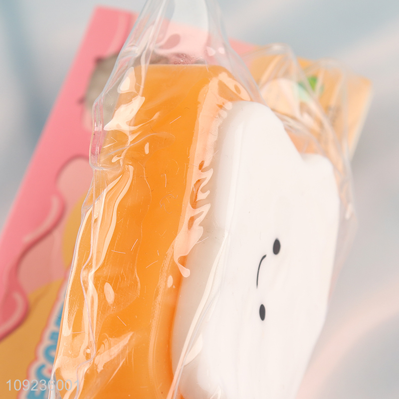 Hot selling bread shape soft tpr squeeze toys stress relief toys