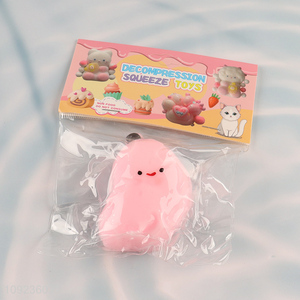 Top selling cartoon banana shape tpr squeeze toys stress relief toys wholesale