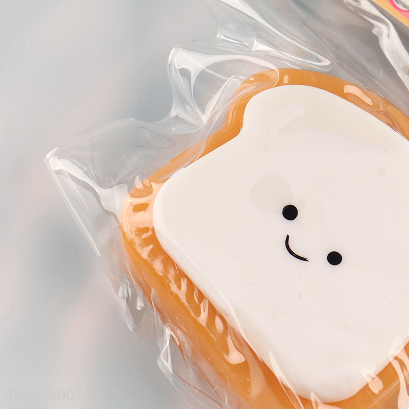 Hot selling bread shape soft tpr squeeze toys stress relief toys