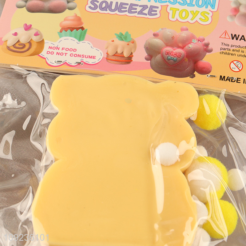 Good selling bear shape non-toxic tpr squeeze toys stress relief toys wholesale