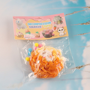 Hot selling dessert series non-toxic tpr squeeze toys stress relief toys wholesale