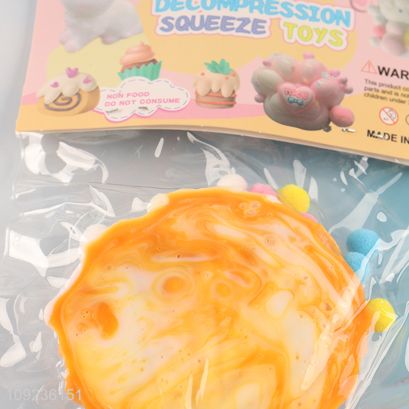 Hot selling dessert series non-toxic tpr squeeze toys stress relief toys wholesale