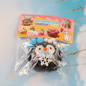 Hot selling cartoon penguin shape tpr squeeze toys stress relief toys wholesale