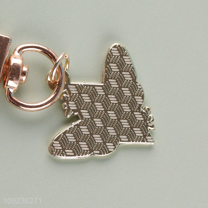 Hot selling butterfly shape alloy keychain key rings wholesale
