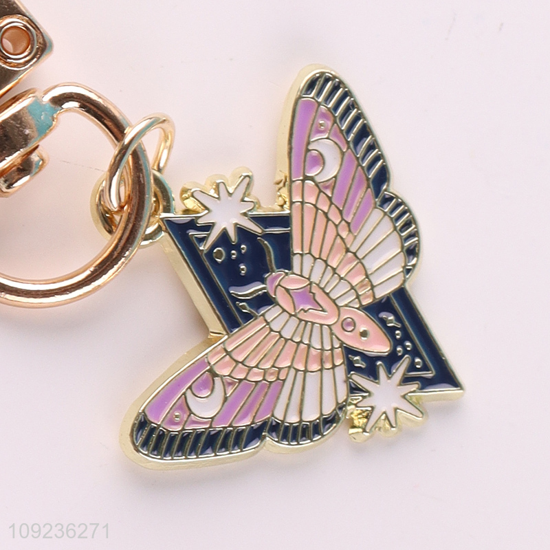 Hot selling butterfly shape alloy keychain key rings wholesale