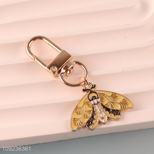 Factory direct sale butterfly shape portable alloy keychain key rings