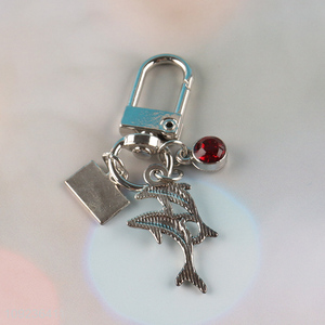Hot items dolphin shape portable alloy keychain key rings for sale
