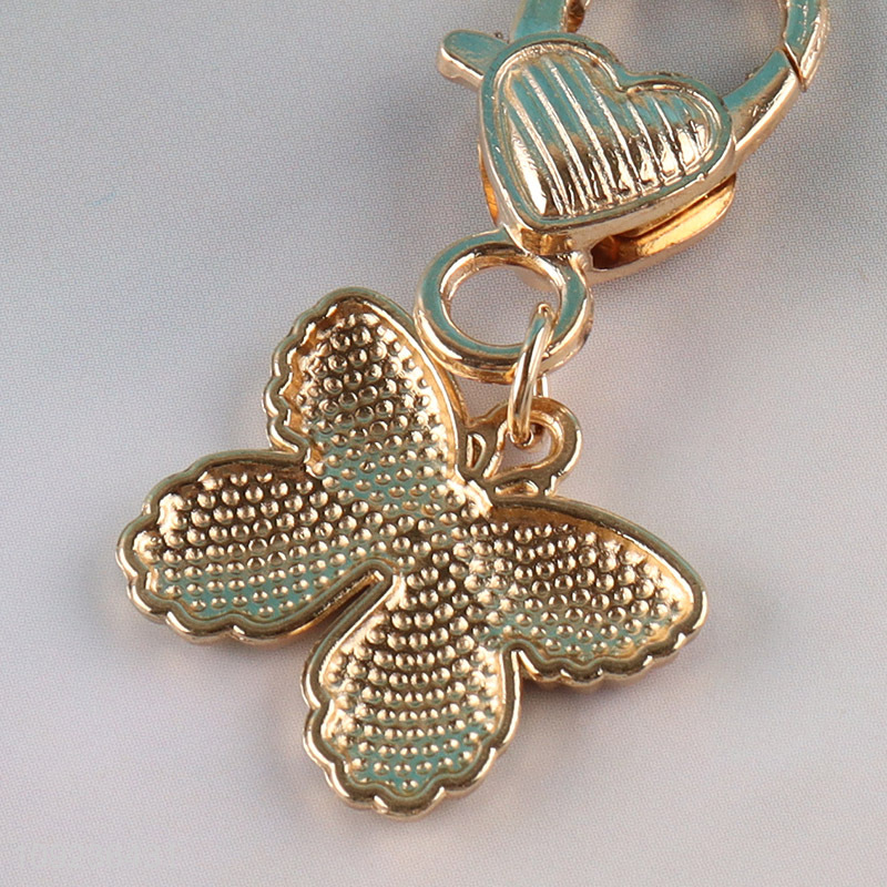 Latest products butterfly shape portable alloy keychain key rings