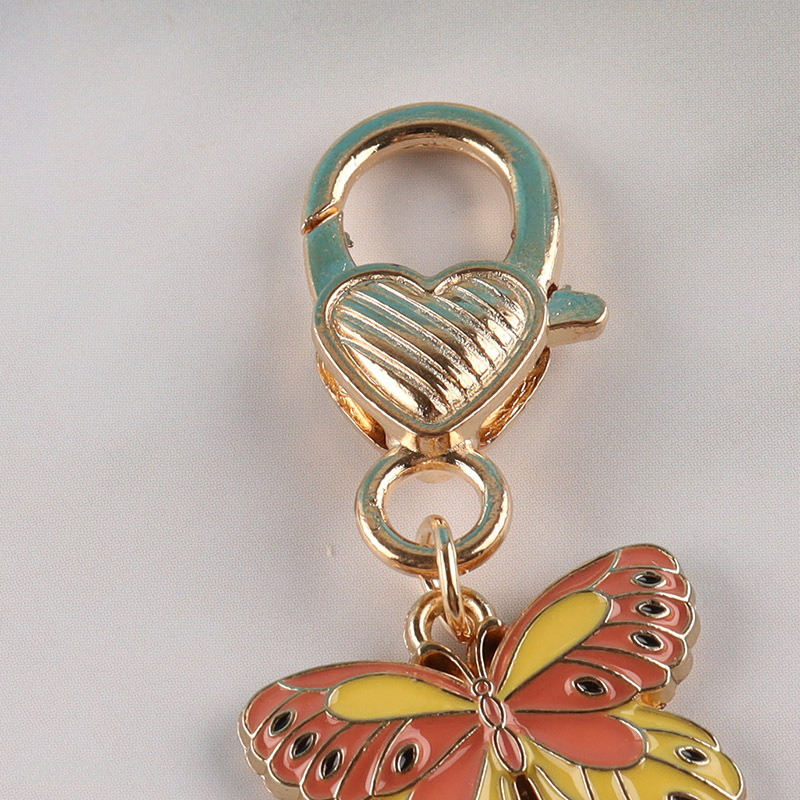 Latest products butterfly shape portable alloy keychain key rings