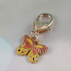 Latest products butterfly shape portable alloy keychain key rings