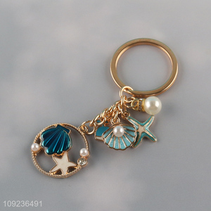 Hot products ocean series alloy keychain key rings for gifts