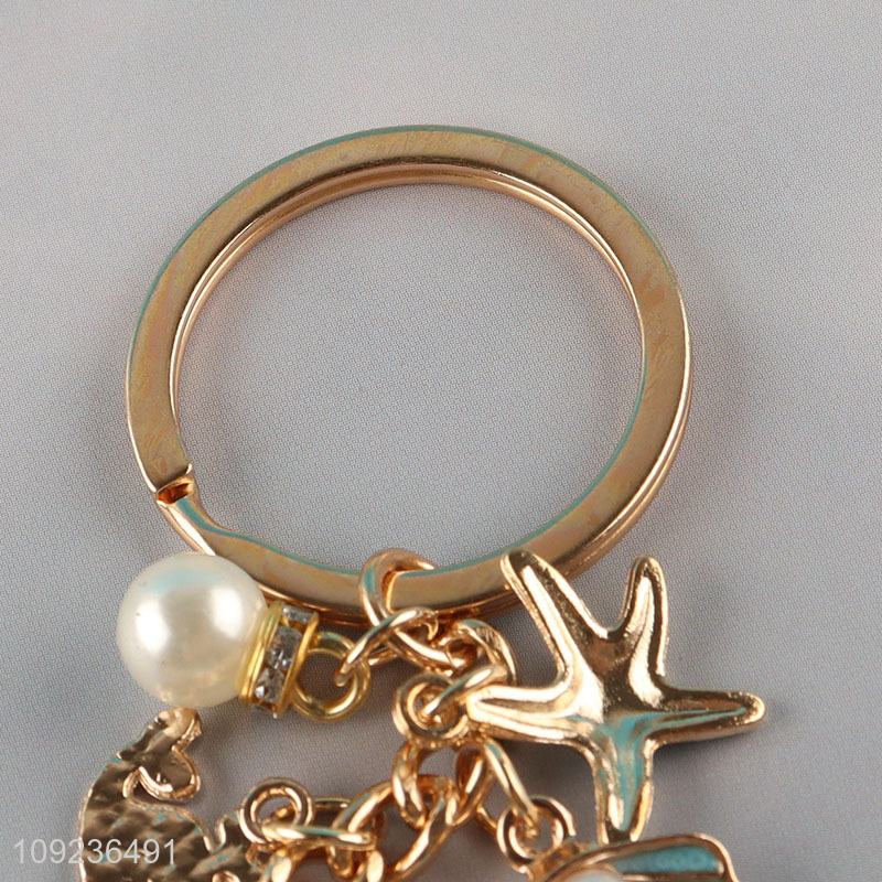 Hot products ocean series alloy keychain key rings for gifts