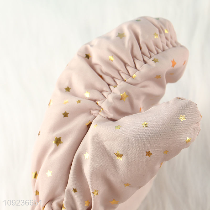 Latest products outdoor winter warm pink polyester gloves for sale