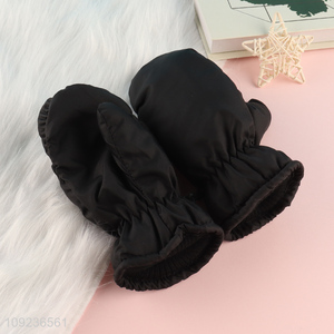 Popular products black winter warm thickened polyester gloves for sale