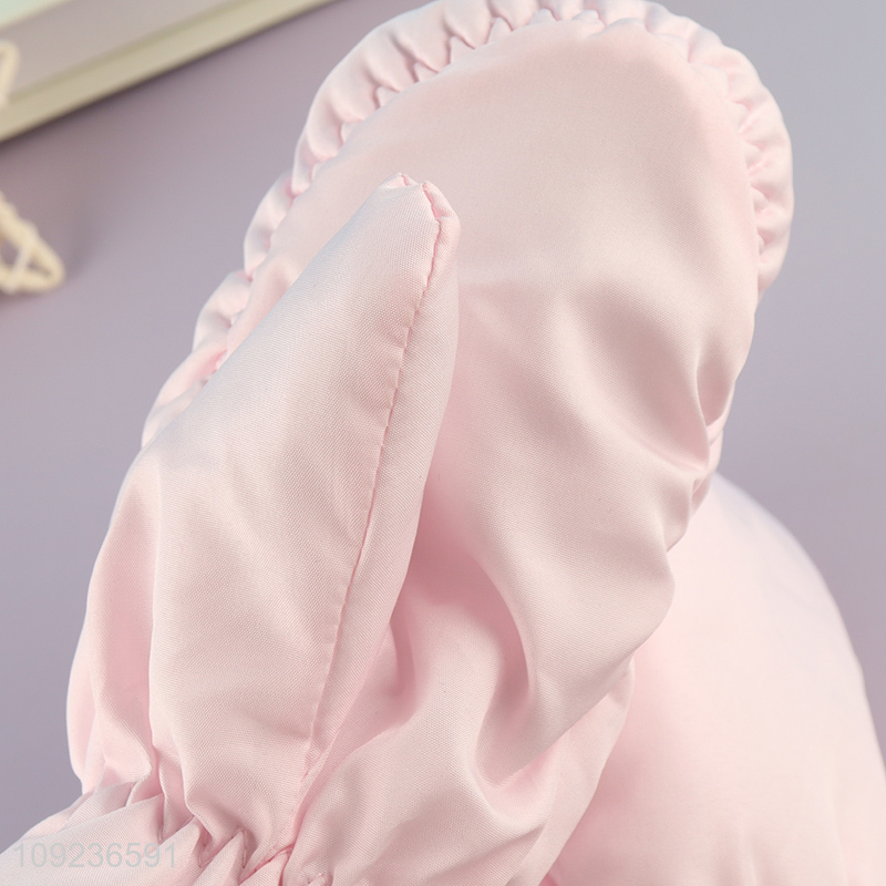 China supplier pink winter outdoor warm polyester gloves for girls