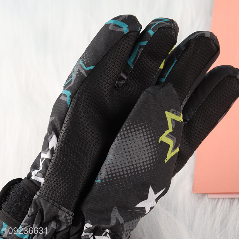 Factory direct sale outdoor thickened sports ski gloves polyester gloves wholesale