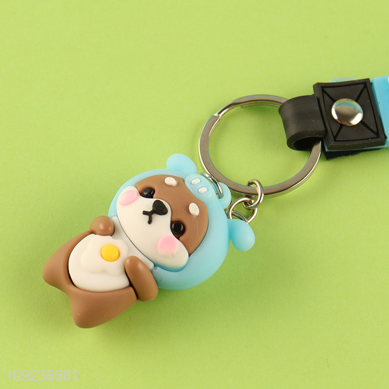 Popular products silicone pendant silicone keychain key rings for sale