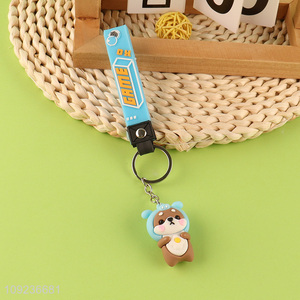 Popular products silicone pendant silicone keychain key rings for sale