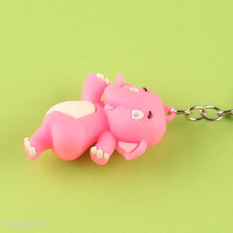 Factory price portable elegant pendant silicone keychain key rings for sale