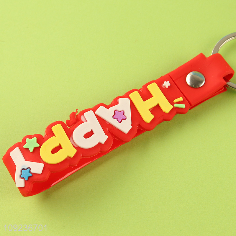 Top selling cartoon pendant silicone keychain key rings wholesale