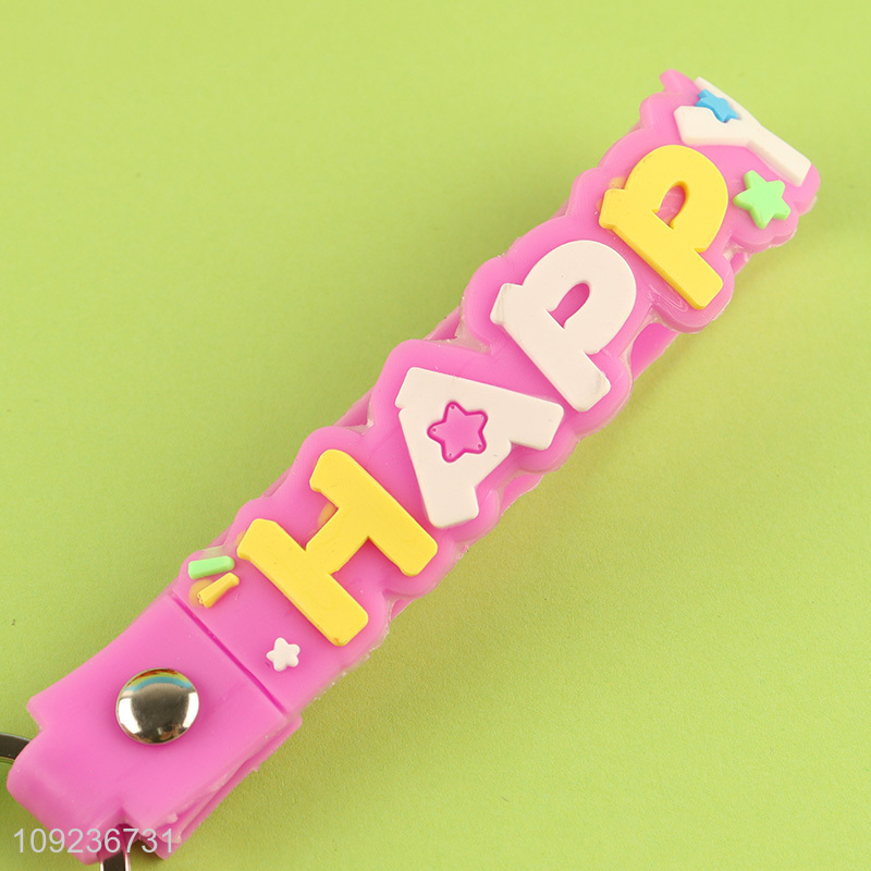 Online wholesale portable cartoon elephant pendant silicone keychain key rings