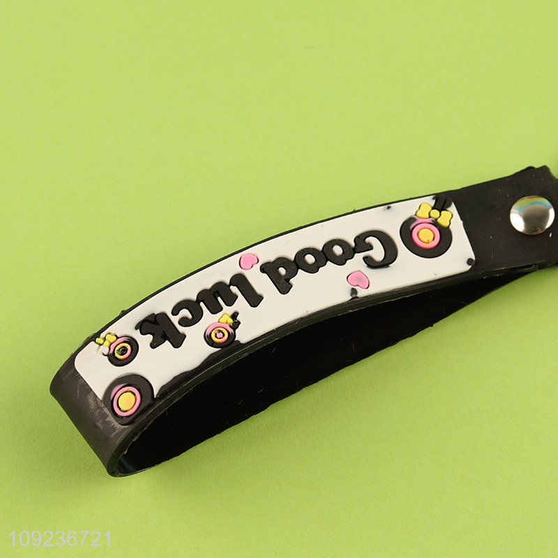 Yiwu market cartoon elephant pendant silicone keychain key rings