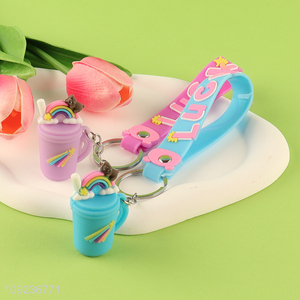 Top products multicolor portable silicone keychain key rings for sale