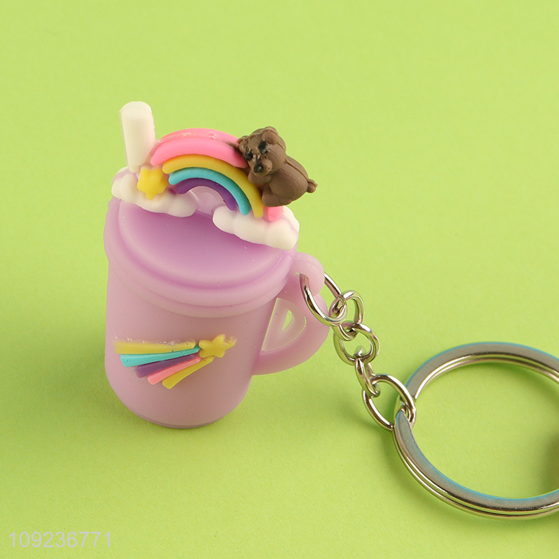 Top products multicolor portable silicone keychain key rings for sale