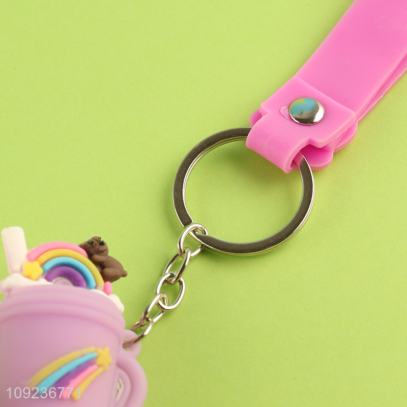 Top products multicolor portable silicone keychain key rings for sale
