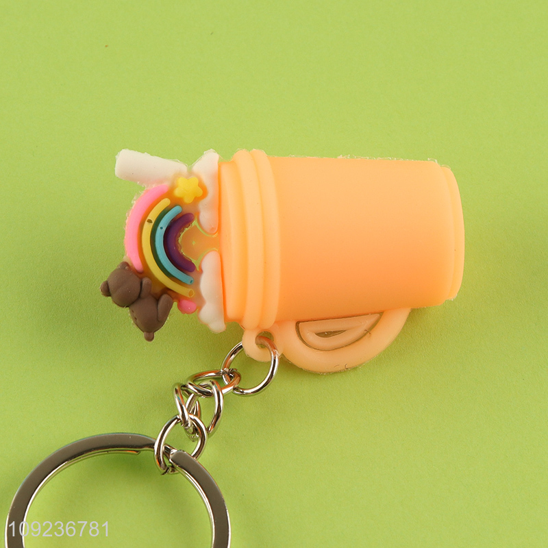 China wholesale portable silicone keychain key rings for gifts
