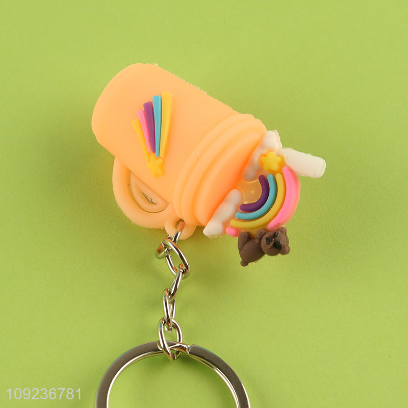 China wholesale portable silicone keychain key rings for gifts