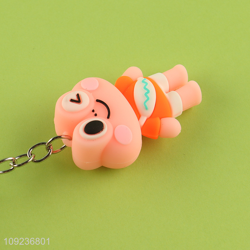 Most popular cartoon frog pendant silicone keychain key rings for sale