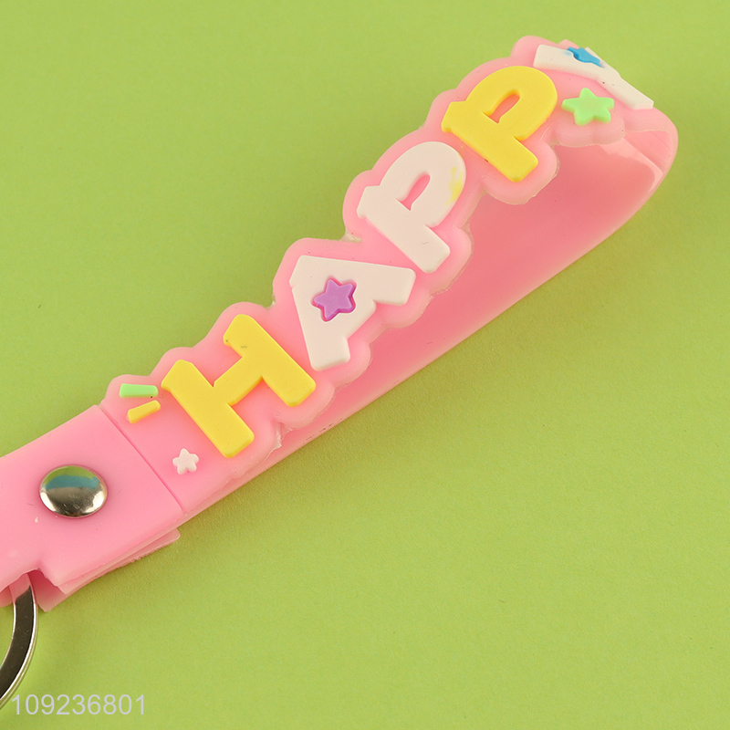 Most popular cartoon frog pendant silicone keychain key rings for sale