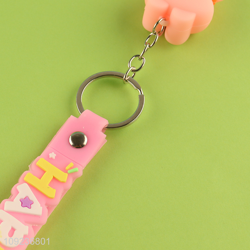 Most popular cartoon frog pendant silicone keychain key rings for sale