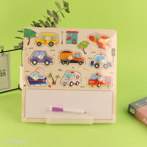 China products wooden hand grasping board traffic cognitive toy for sale