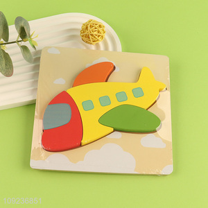 Popular products plane shape kids wooden puzzle toy educational toys