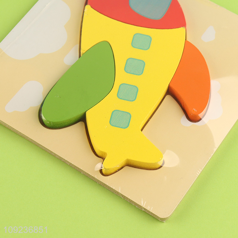 Popular products plane shape kids wooden puzzle toy educational toys