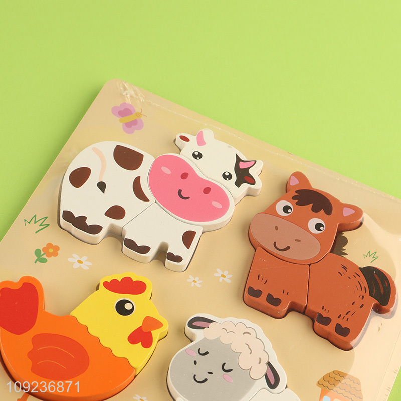 New arrival animal series wooden kids puzzle toys educational toys