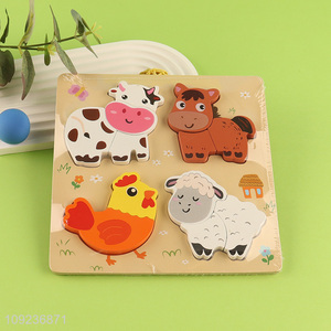 New arrival animal series wooden kids puzzle toys educational toys
