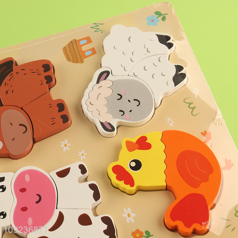 New arrival animal series wooden kids puzzle toys educational toys