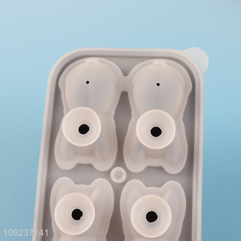 Hot Selling Food Grade Silicone Ice Tray Ice Cube Molds with Lid