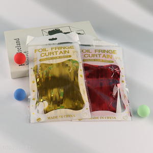 China products party supplies decorative foil fringe curtain for sale